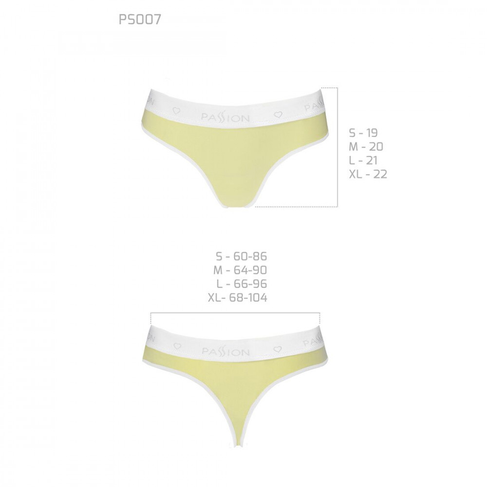 Эротические комплекты - Спортивные трусики-стринги Passion PS007 PANTIES yellow, size L 1