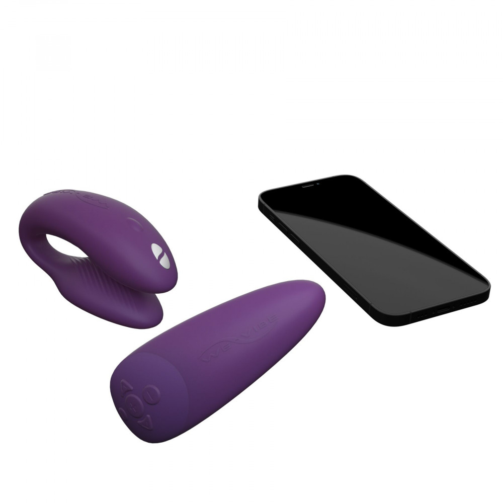 Вибраторы для пар - Смарт-вибратор для пар We-Vibe Chorus Purple, сенсорное управление вибрациями сжатием пульта 10