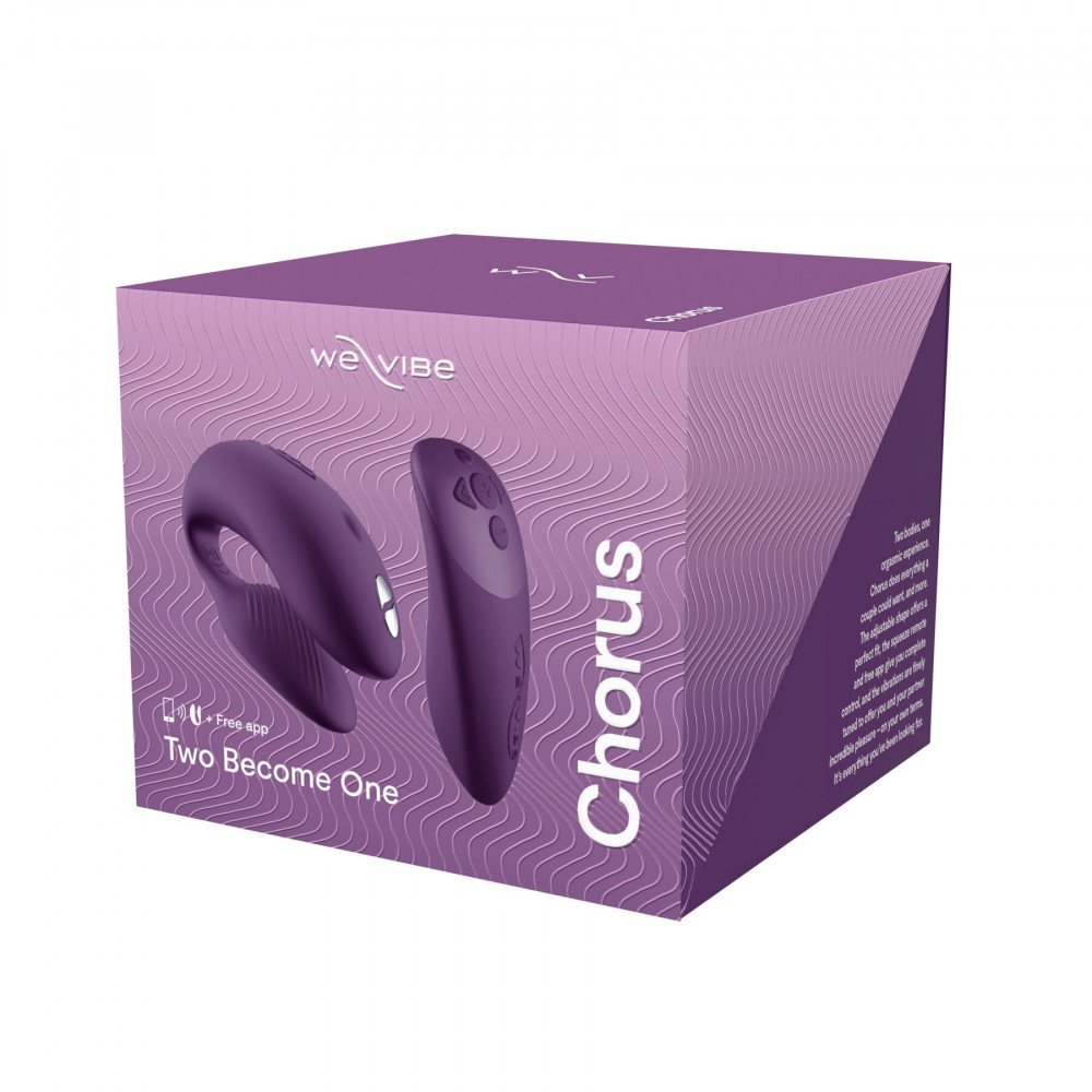 Вибраторы для пар - Смарт-вибратор для пар We-Vibe Chorus Purple, сенсорное управление вибрациями сжатием пульта 3