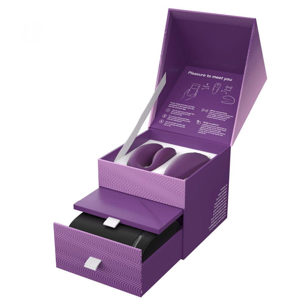 Вибраторы для пар - Смарт-вибратор для пар We-Vibe Chorus Purple, сенсорное управление вибрациями сжатием пульта 5