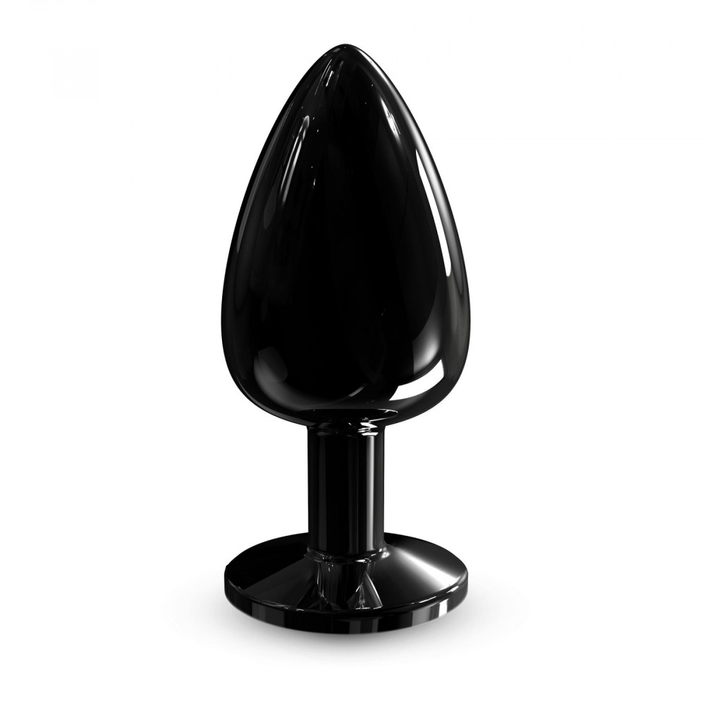 Анальная пробка - Металлическая анальная пробка с кристаллом Dorcel Diamond Plug Black L