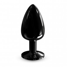 Металлическая анальная пробка с кристаллом Dorcel Diamond Plug Black L