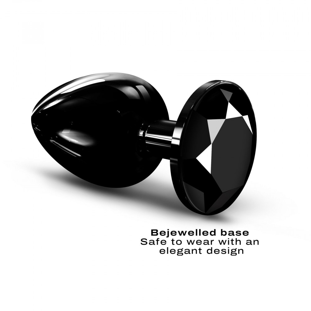 Анальная пробка - Металлическая анальная пробка с кристаллом Dorcel Diamond Plug Black L 7