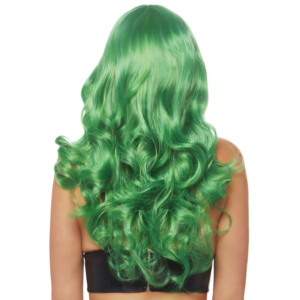 Аксессуары для эротического образа - Волнистый парик Leg Avenue Misfit Long Wavy Wig Green, длинный, реалистичный вид, 61 см 1