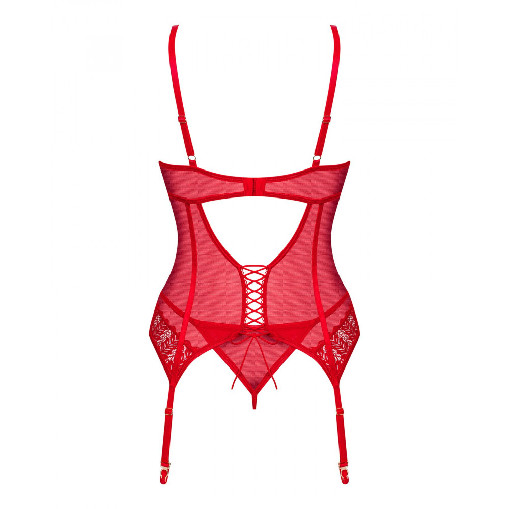 Эротические корсеты - Корсет Obsessive Ingridia corset & thong XL/2XL 4