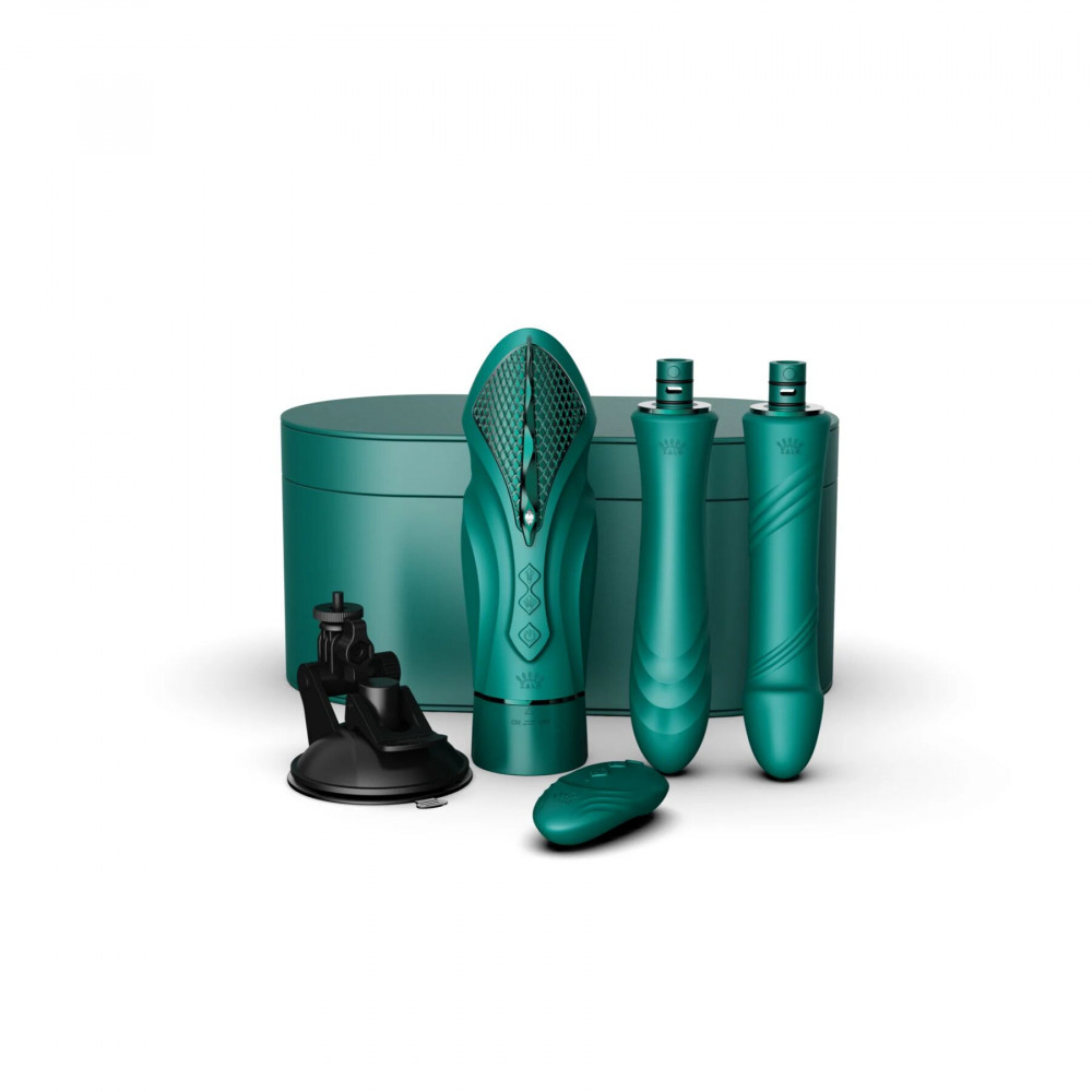 Смарт игрушки - Компактная секс-машина Zalo - Sesh Turquoise Green 8