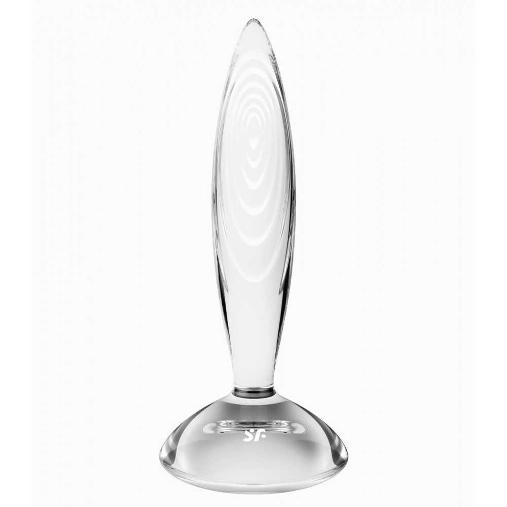 Разное - Стеклянная анальная пробка Satisfyer Sparkling Crystal прозрачная 2
