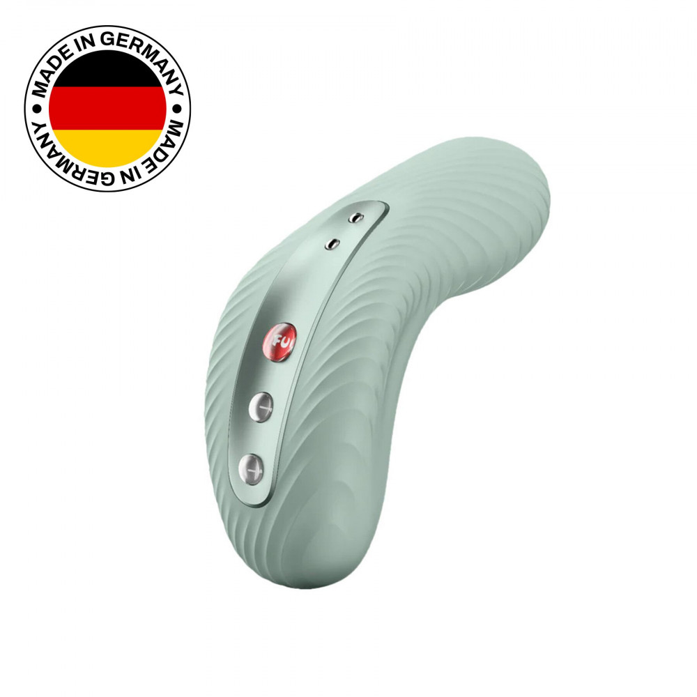 Вібропулі та міні-вібратори - Накладний вібратор Fun Factory LAYA III sage green, ефект постукування пальцем