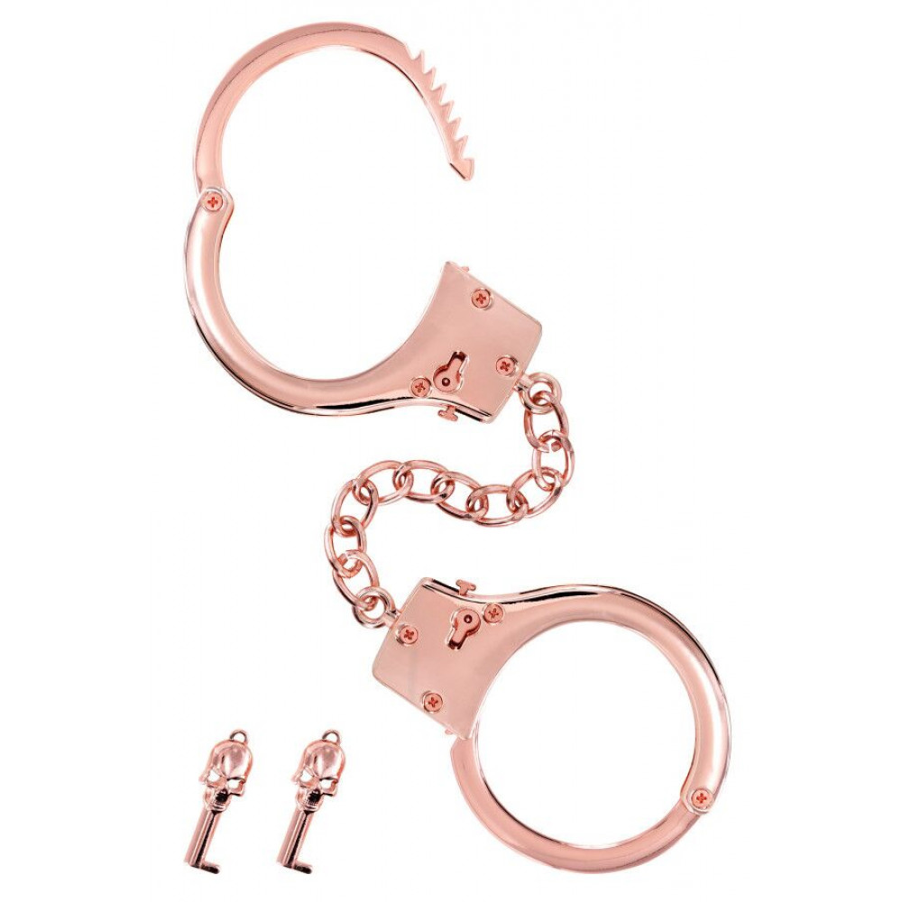 Наручники, веревки, бондажы, поножи - Наручники Fetish Tentation Premium Chick wrist cuffs in rose-gold metal 1