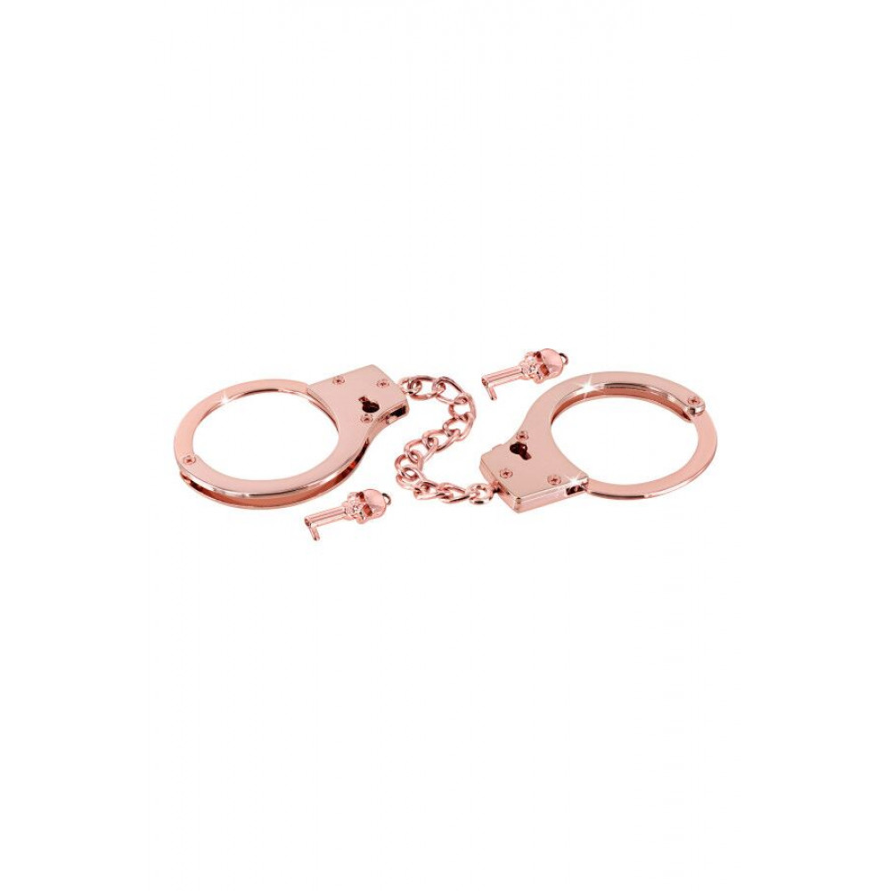 Наручники, веревки, бондажы, поножи - Наручники Fetish Tentation Premium Chick wrist cuffs in rose-gold metal 2