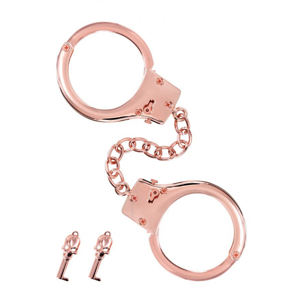 Наручники, веревки, бондажы, поножи - Наручники Fetish Tentation Premium Chick wrist cuffs in rose-gold metal