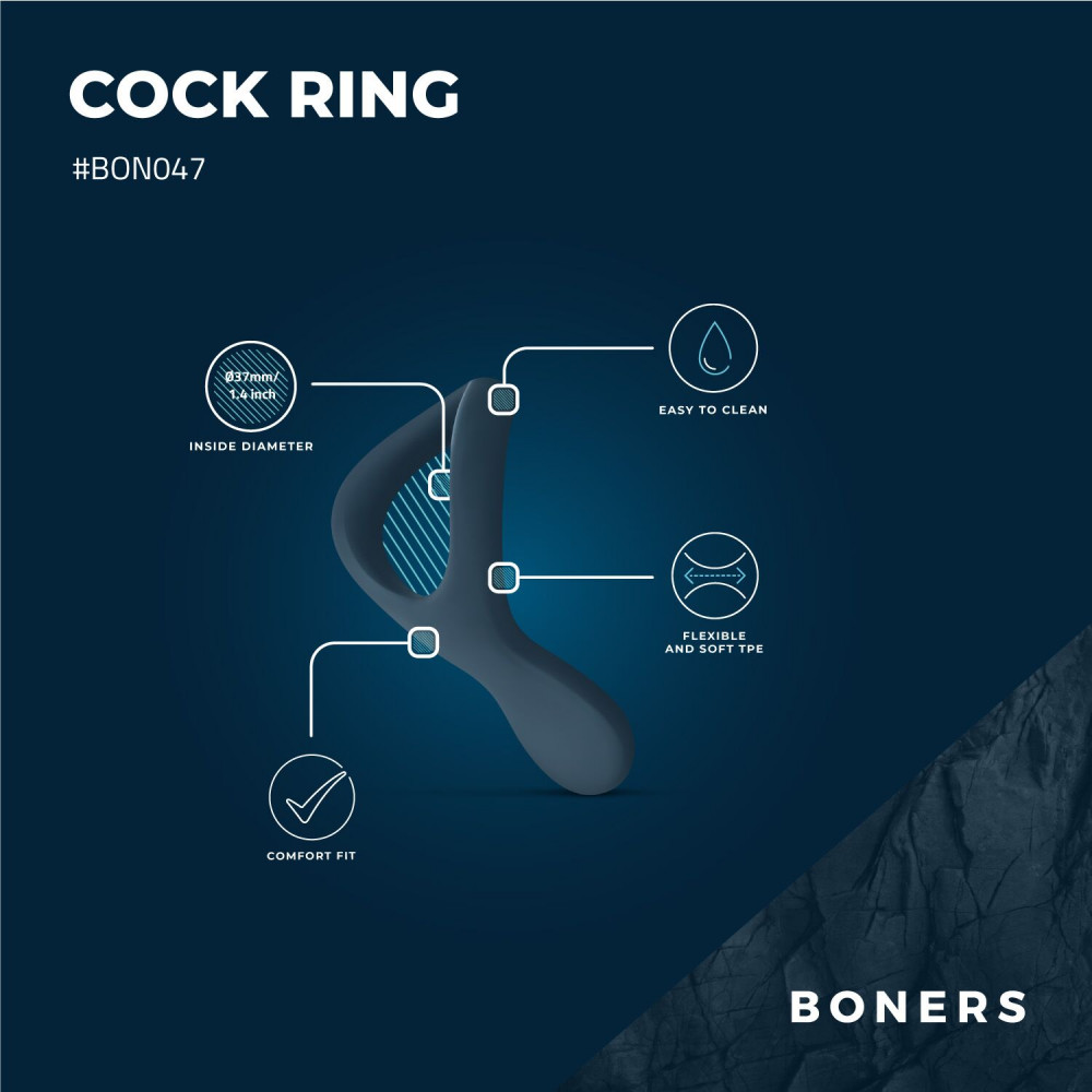 Эрекционные кольца без вибрации - Эрекционное кольцо Boners Cock ring 9