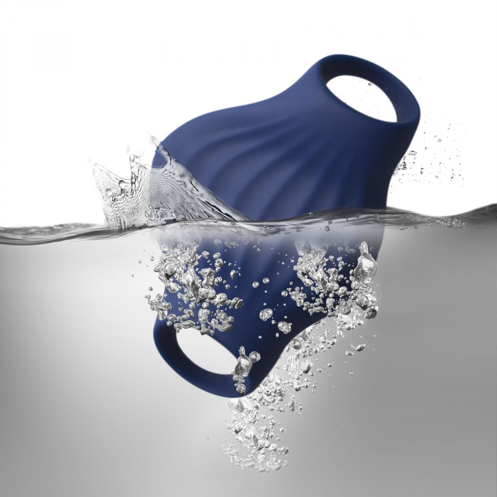 Мастурбаторы с вибрацией - Мастурбатор Rocks Off Palm Blue, петли для пальцев, 10 режимов 2