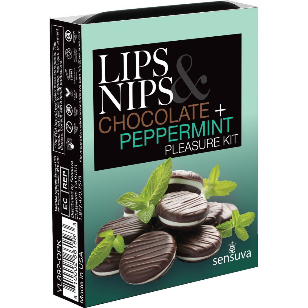 Разное - Подарочный набор Sensuva Lips & Nips Pleasure Kit - Chocolate Peppermint 2 x 4г