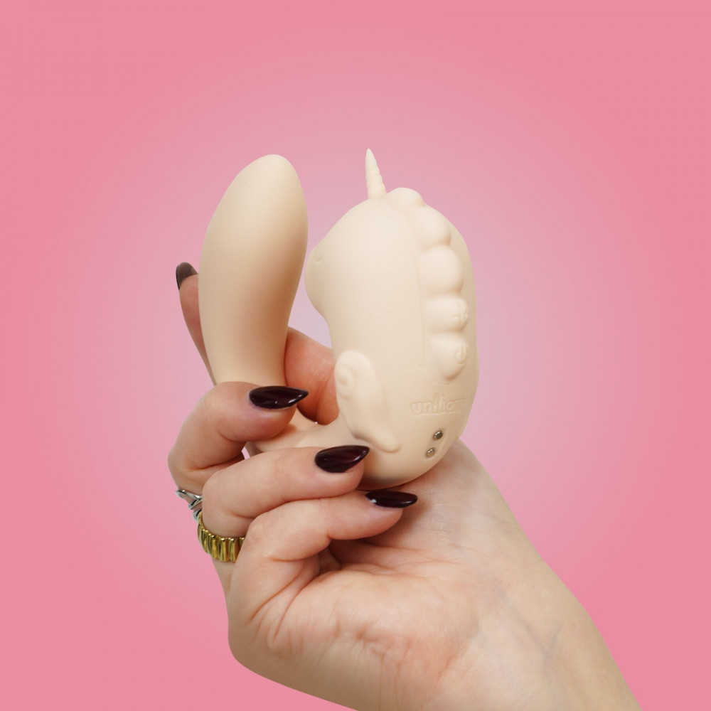 Игрушки для пар - Вибратор-единорожка Unihorn – C Horse – Coral Throb, вагинально-клиторальная стимуляция, 2 мотора по 10 режимов 10