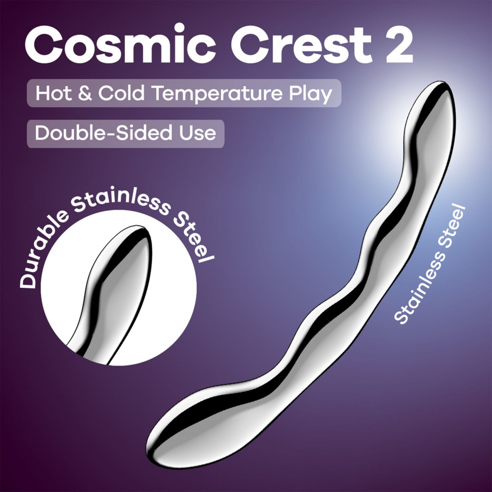 Фалоімітатор - Металевий дилдо Satisfyer Cosmic Crest 2 5