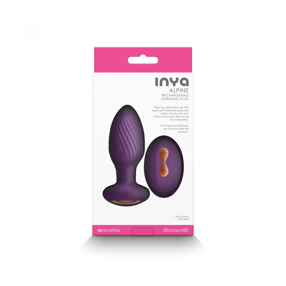 Анальные игрушки с вибрацией - Анальная пробка с вибрацией NS Novelties INYA - Alpine - Purple 3