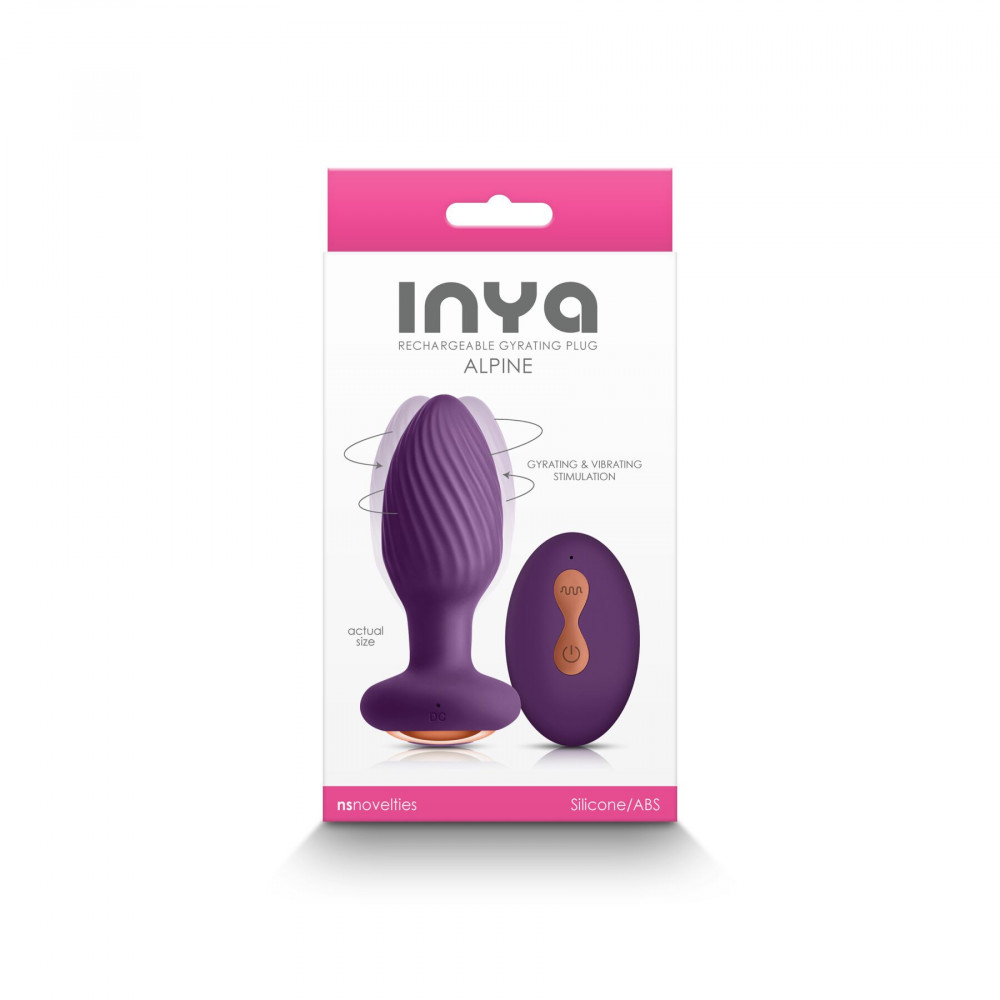 Анальные игрушки с вибрацией - Анальная пробка с вибрацией NS Novelties INYA - Alpine - Purple 2