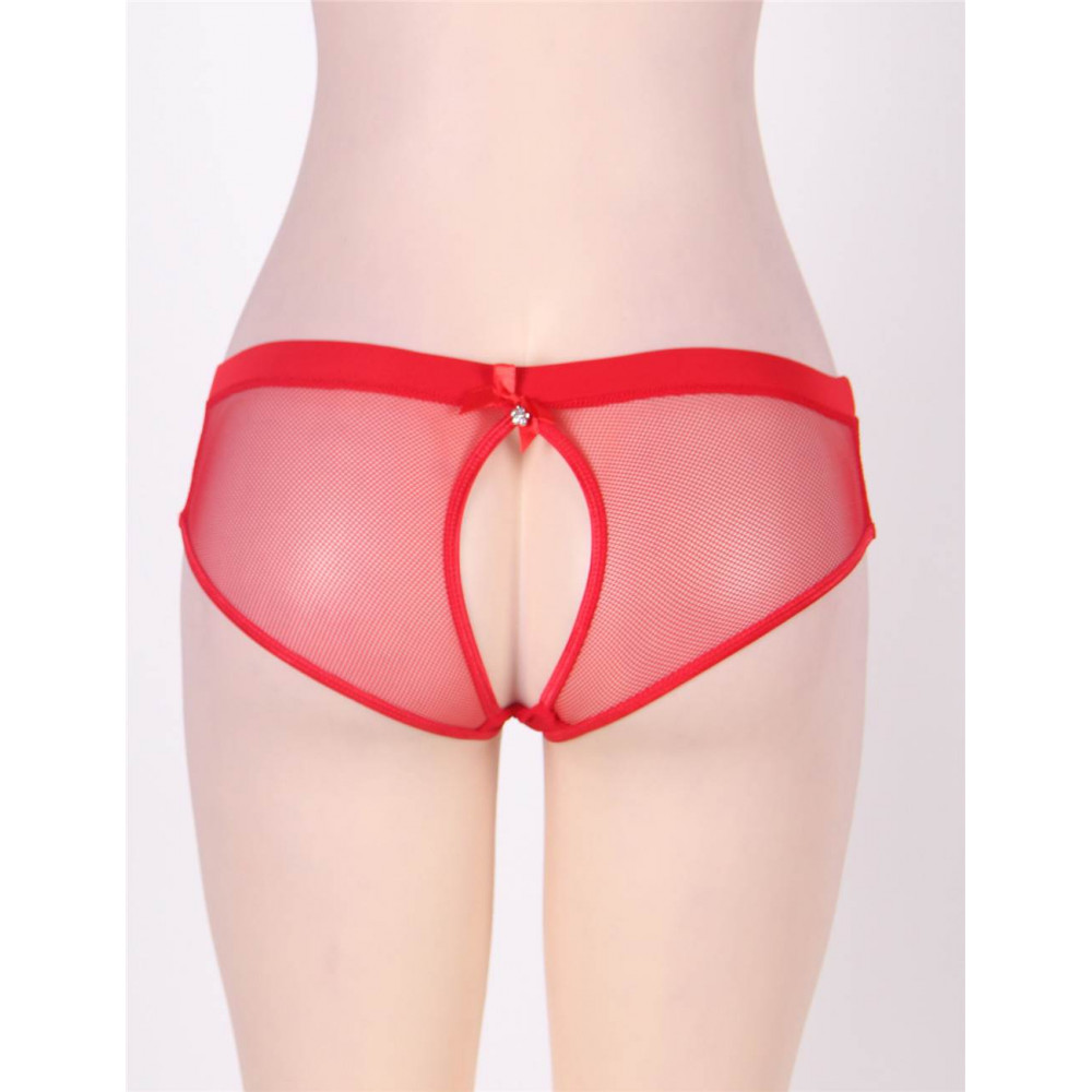 Різне - Трусики з відкритим доступом Star Night червоні XS-S 5