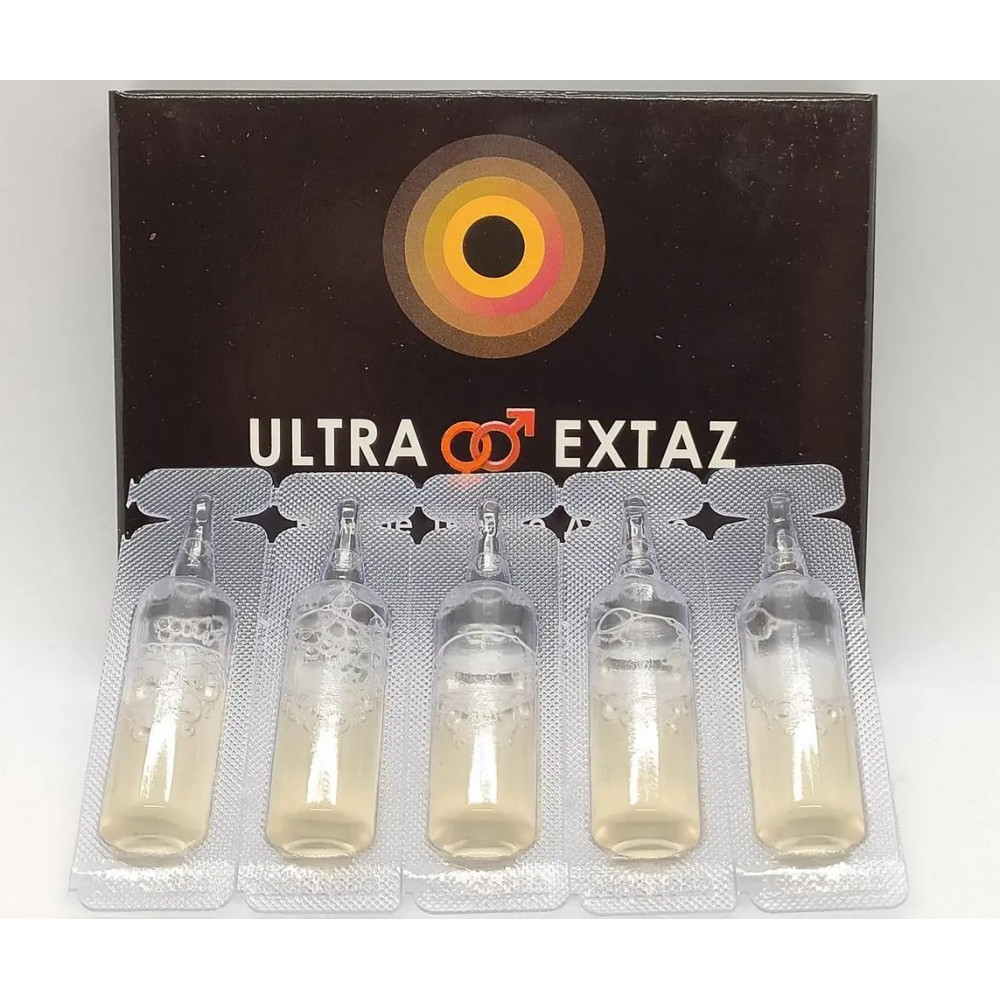 Лубриканты - Возбуждающие капли Ultra Extaz, (5 ампул по 500 мг)