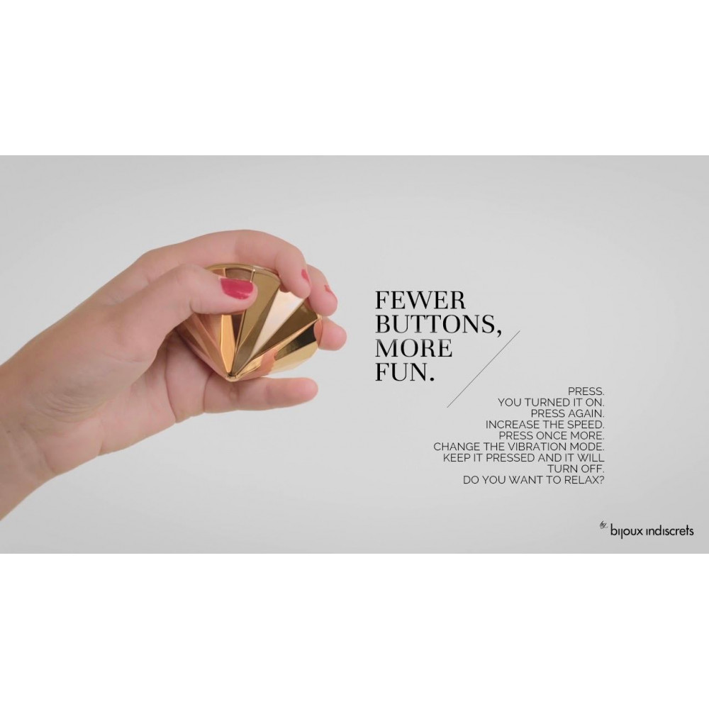 Різне - Діамант вібратор Bijoux Indiscrets Twenty One Vibrating Diamond золотистий 2