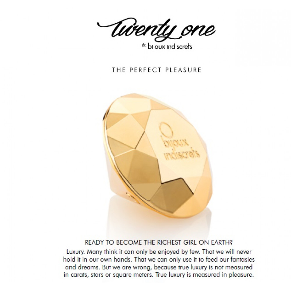 Різне - Діамант вібратор Bijoux Indiscrets Twenty One Vibrating Diamond золотистий 1