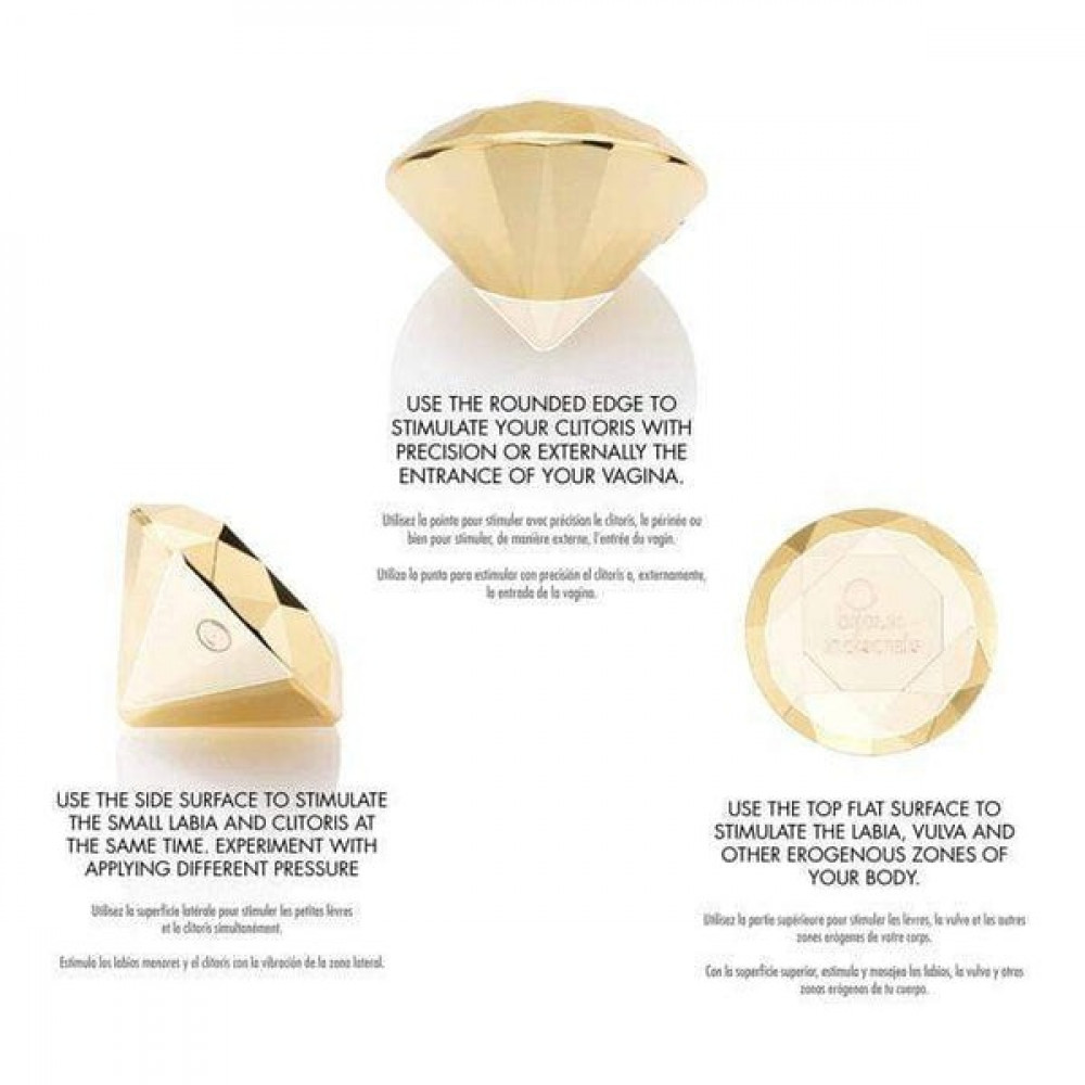 Різне - Діамант вібратор Bijoux Indiscrets Twenty One Vibrating Diamond золотистий 7