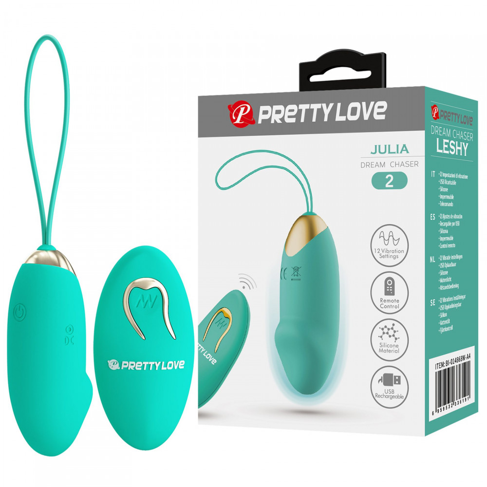 - Виброяйцо серии Pretty Love - Julia Dream chaser 2 Green, BI-014362W-4A4