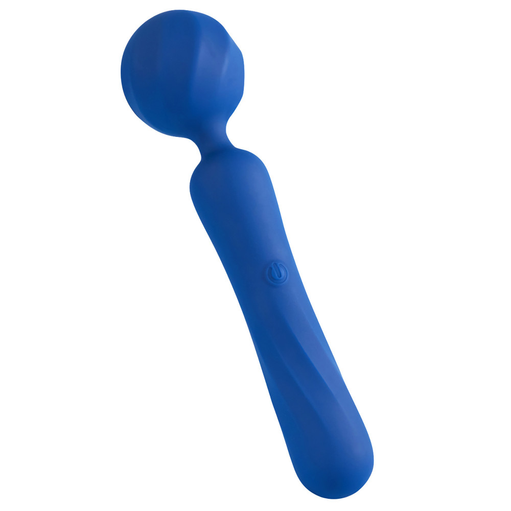 - Вібромасажер Wand із гнучкою насадкою BeYourLover Titan, синій, 25 × 6,27 см
