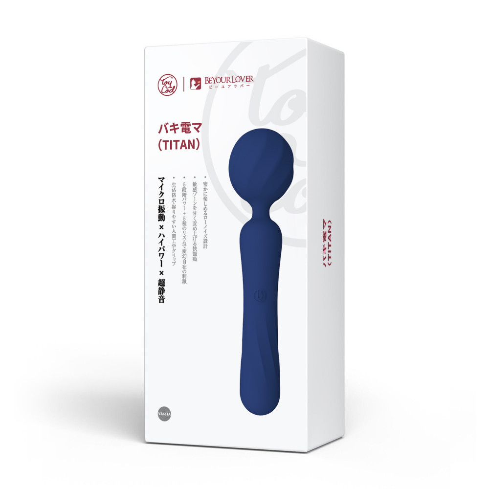 - Вібромасажер Wand із гнучкою насадкою BeYourLover Titan, синій, 25 × 6,27 см 7