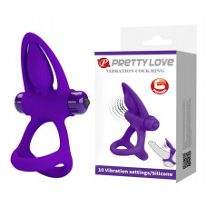 Эрекционное вибро кольцо Pretty Love - Vibration Cock Ring, 10 vibration functions, BI-210306