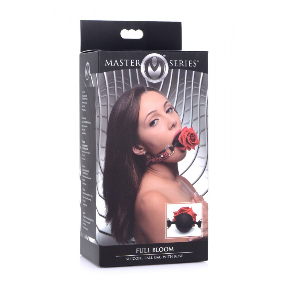 Секс игрушки - Кляп Master Series Eye-Catching Ball Gag With Rose (мятая упаковка!!!) 1