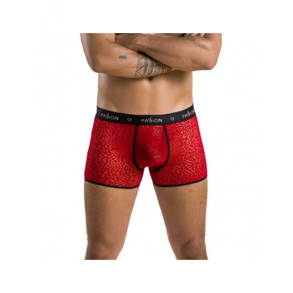 Эротическое белье - Мужские красные боксерки с рисунком 046 SHORT PARKER red L/XL - Passion