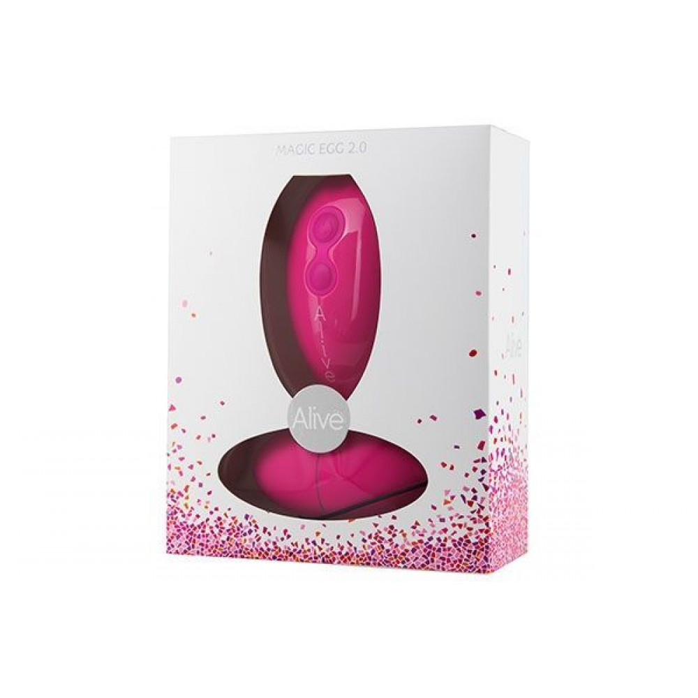 Виброяйцо - Виброяйцо Alive Magic Egg 2.0 Pink с пультом ДУ, на батарейках 1