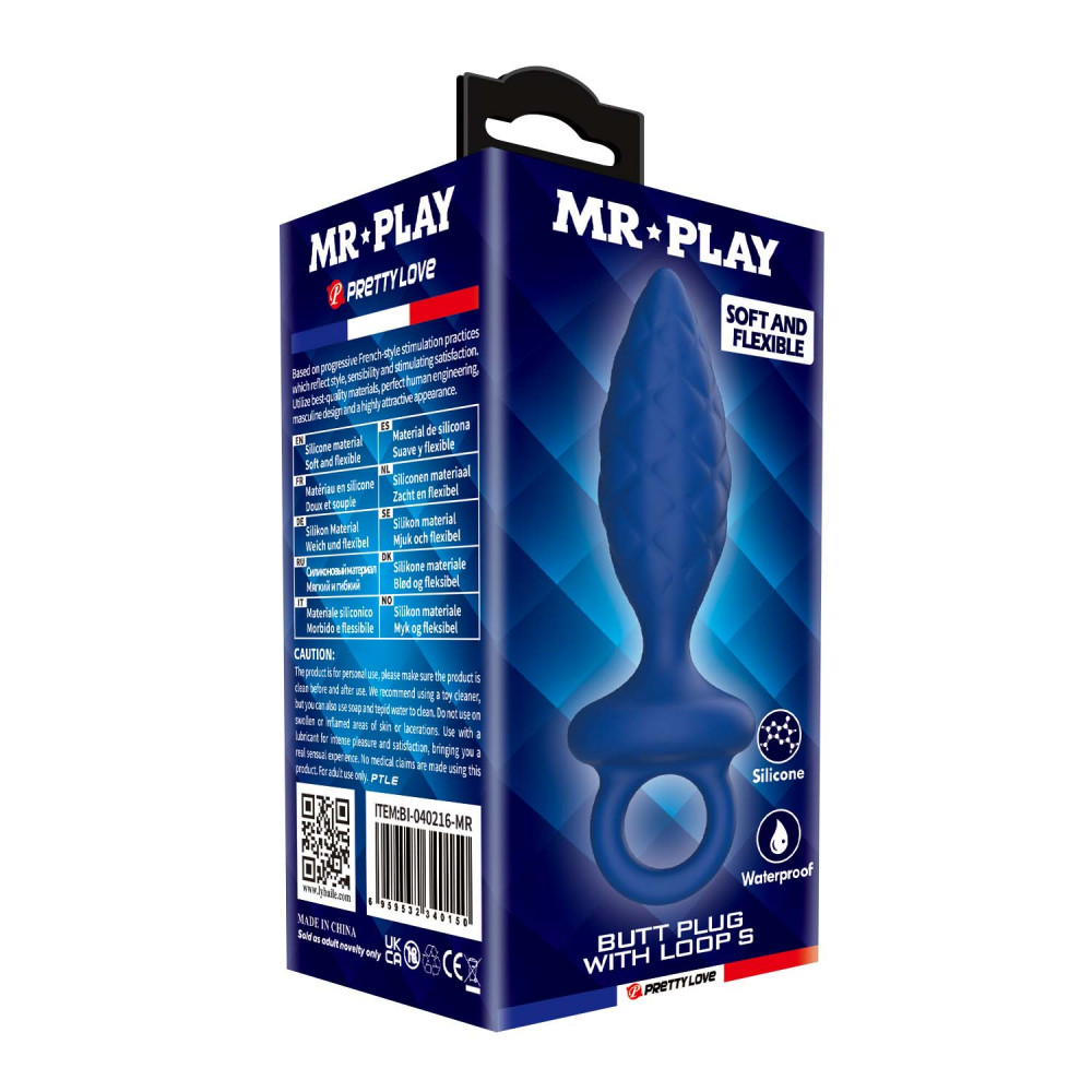  - Анальна пробка MR.PLAY - Butt Plug with Loop Size S, BI-040216-MR 7