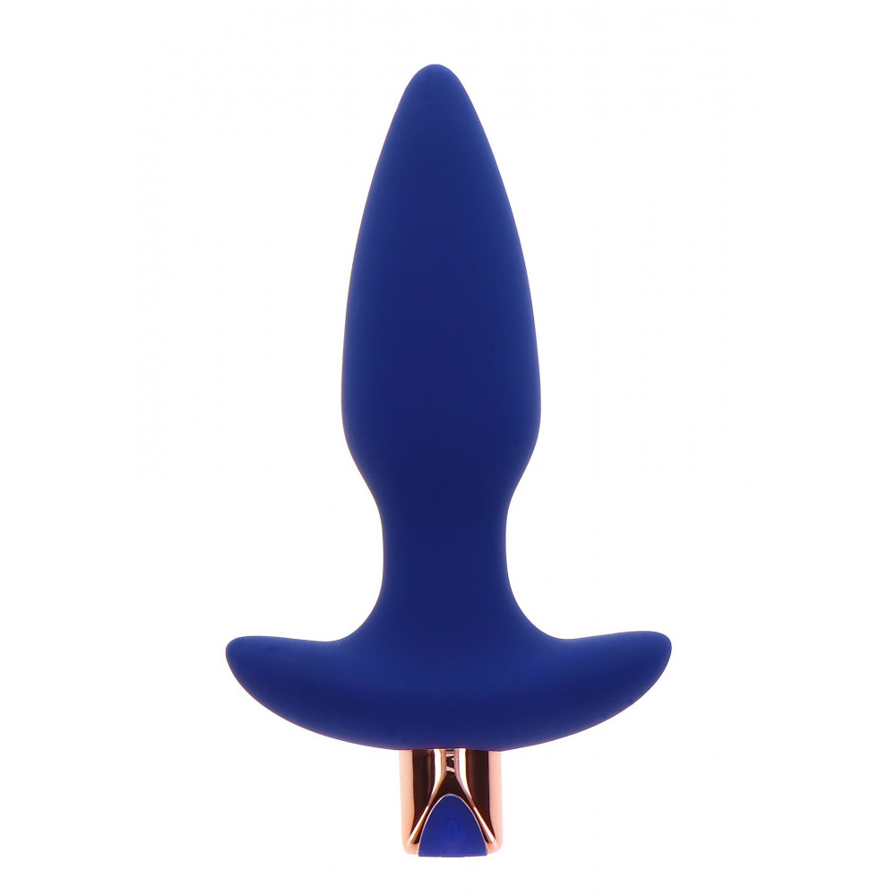 Секс игрушки - Анальная пробка с вибрацией Toy Joy Sparkle Buttplug с дистанционным управлением, синий