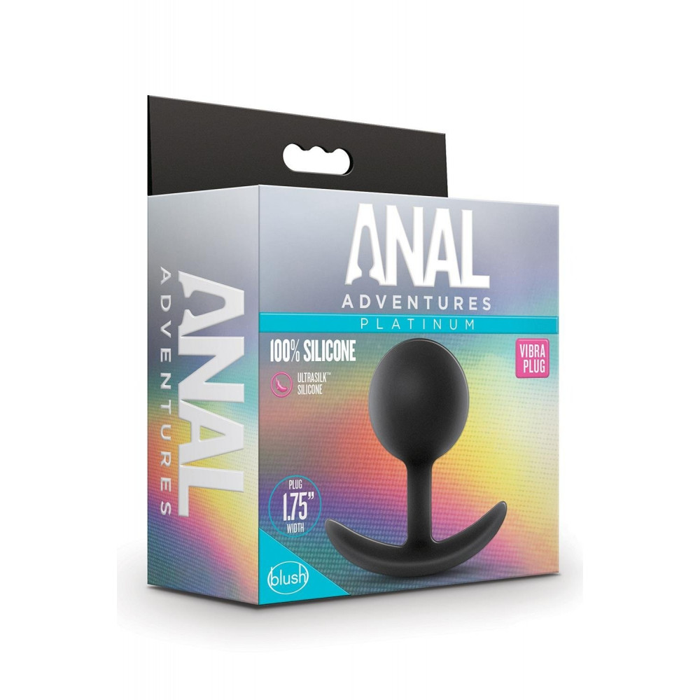  - Анальний плаг з внутрішньою кулькою Blush Anal Adventures чорний 5