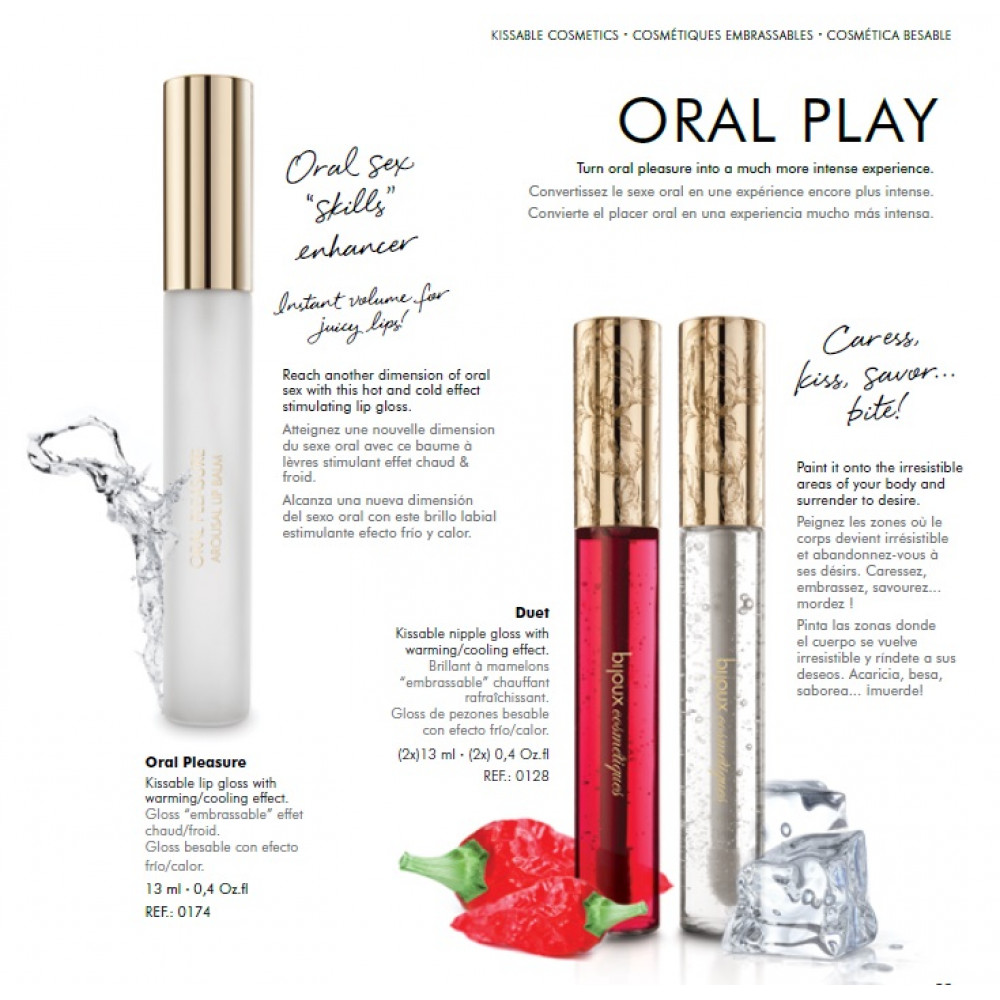 Різне - Блиск для губ для орального сексу Bijoux Oral Pleasure зі зігріваючим та охолоджуючим ефектом 5