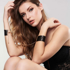 Браслети-наручники DESIR METALLIQUE чорні Bijoux Indiscrets