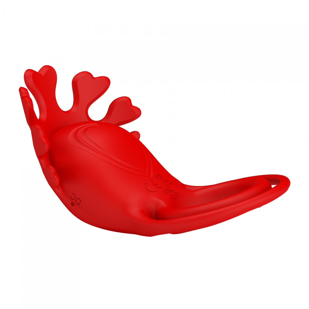 Эрекционные кольца с вибрацией - Эрекционное виброкольцо PRETTY LOVE Ruben со стимулятором клитора, красное 5