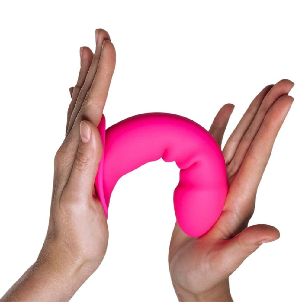 Разное - Фаллоимитатор термореактивный Adrien Lastic Hitsens 2 двойной плотности, на присоске, розовый 3