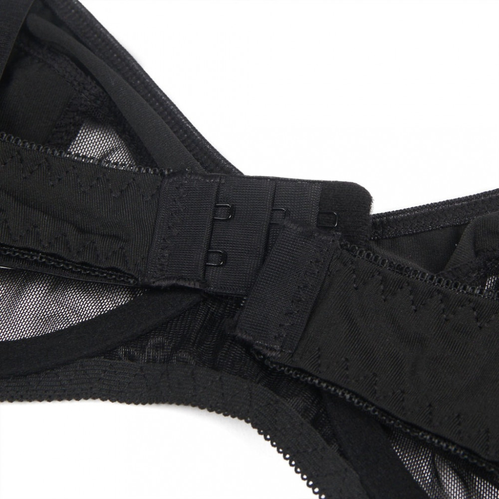 Разное - Комплект нижнего белья из черной сеточки Star Night с поясом для чулок и гартерами (без коробки) 11