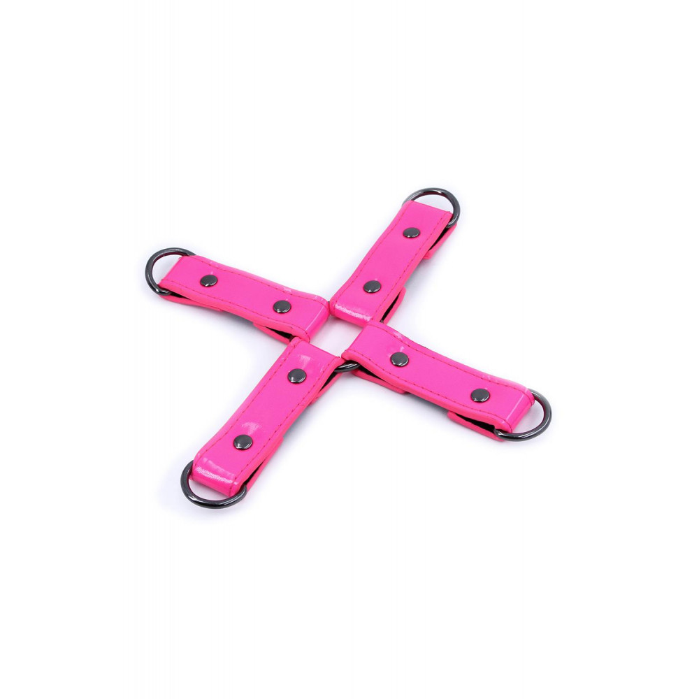 БДСМ игрушки - Крестообразная система фиксации NS Novelties ELECTRA HOG TIE PINK