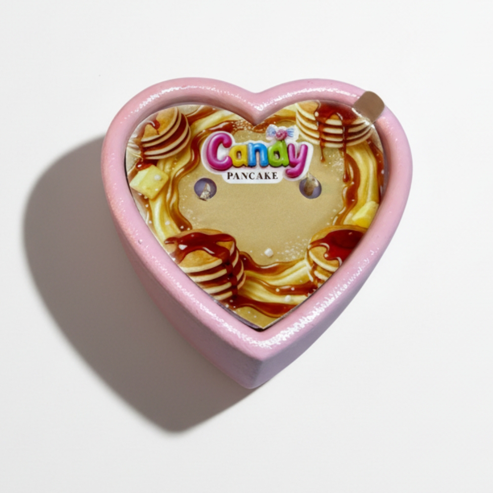 Для масажу - Масажна свічка з ароматом панкейка Candy Pancake у формі серця, 70 мл 7