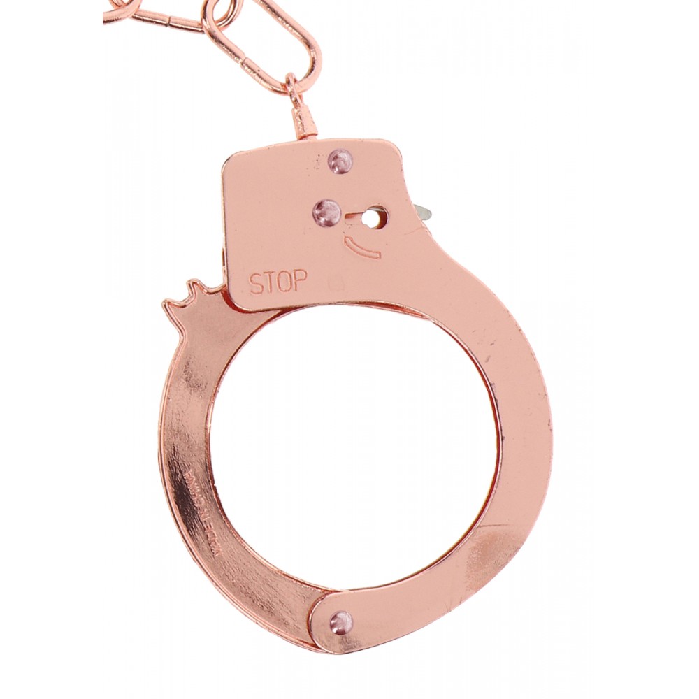 БДСМ игрушки - Наручники металлические Metal Handcuffs Rose Gold 2