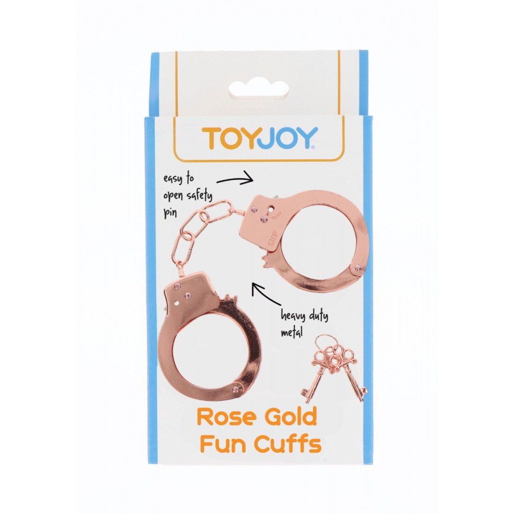 БДСМ игрушки - Наручники металлические Metal Handcuffs Rose Gold 3