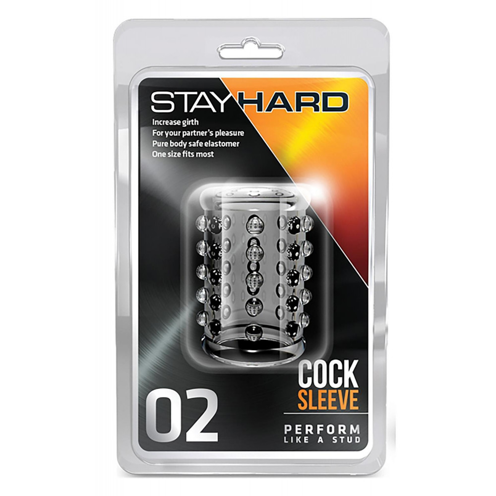 Эрекционные кольца и насадки - Насадка STAY HARD - COCK SLEEVE 02, CLEAR 2