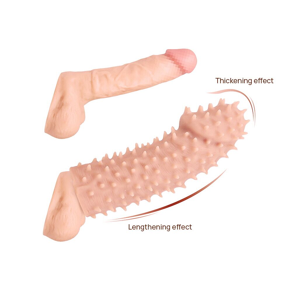 Эрекционные кольца без вибрации - Насадка на член Kokos Extreme Sleeve ES.07 размер M, утолщающая, стимуляция точки G 6