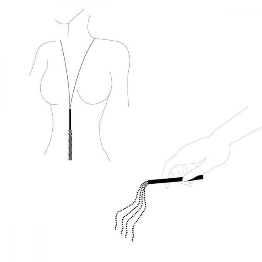 Интимные украшения - Цепочка-плеть на шею Bijoux Indiscrets MAGNIFIQUE Necklace Whip - Gold, украшение для тела 3