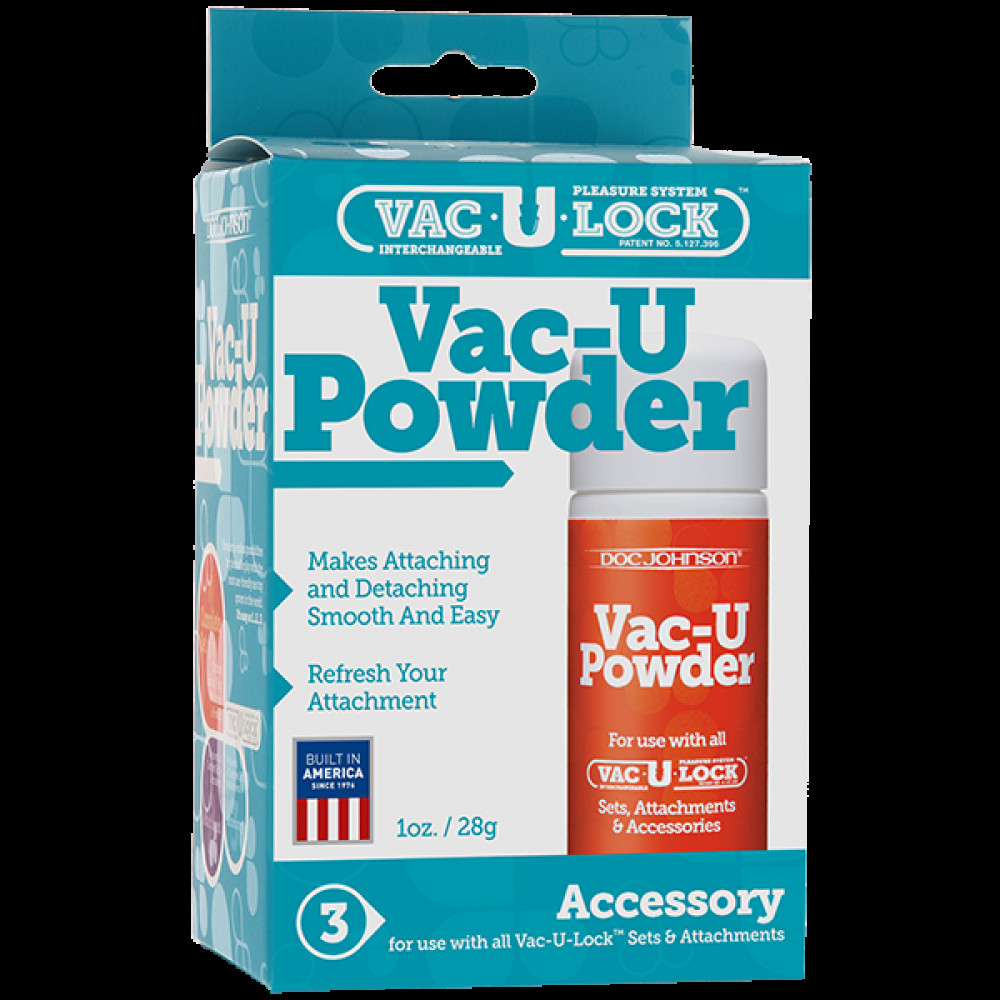 Средства по уходу за секс игрушками - Пудра для крепления Vac-U-Lock Doc Johnson Vac-U Powder 1